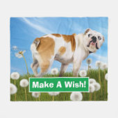 Couverture Polaire Chien avec Dandelion (Devant (Horizontal))