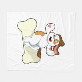 Couverture Polaire Chien avec os (Devant (Horizontal))