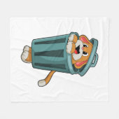 Couverture Polaire Chien avec Trashcan (Devant (Horizontal))