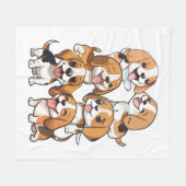Couverture Polaire chien beagle joyeux (Devant (Horizontal))