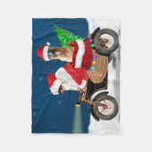 Couverture Polaire Chien berger allemand Noël Père Noël (Devant)
