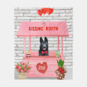 Couverture Polaire Chien berger allemand Valentine's Day Kissing Boot (Devant)