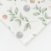 Couverture Polaire Chien blanc avec un joli rose floral design mignon (Coin)