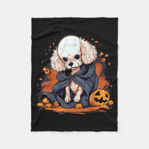 Couverture Polaire Chien Caniche Halloween