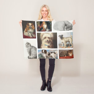 Couverture Polaire Chien Chat Animaux 8 Portrait Photo Gardien de col