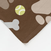 Couverture Polaire Chien Chien Chien Empreinte de patte Milestone Kee (Coin)