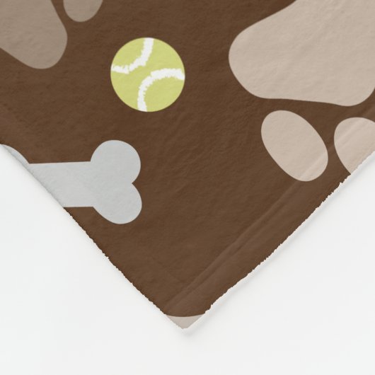 Couverture Polaire Chien Chien Chien Empreinte de patte Milestone Kee (Coin)