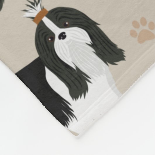 Couverture Polaire Chien Chiens Chiens Chiens Chiens Paws et Os Blanc (Coin)