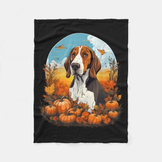 Couverture Polaire Chien Coonhound de Pumpkin Treeing Walker pour Hal (Devant)