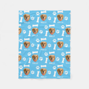 Couverture Polaire Chien customisé animal de compagnie photo et nom b