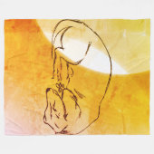 Couverture Polaire Chien, Dachshund Dormir Blanche polaire chien (Devant (Horizontal))