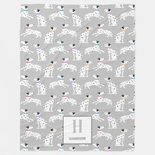 Couverture Polaire Chien Dalmatien Polka Pot Animal Aquarelle Enfants (Devant)