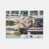 Couverture Polaire Chien de berger allemand (Devant (Horizontal))