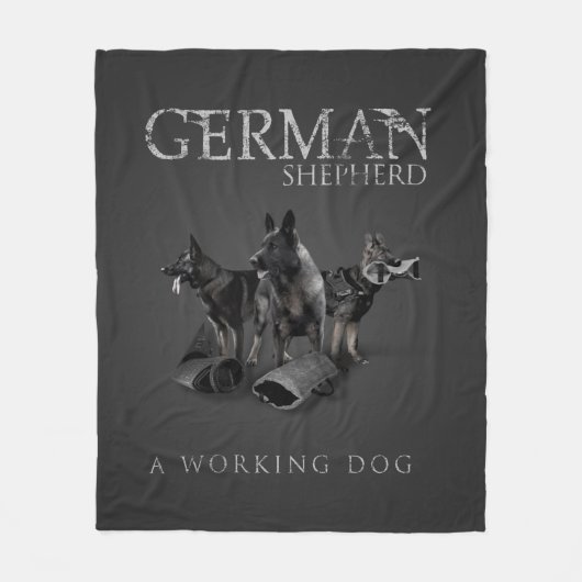 Couverture Polaire Chien de berger allemand de travail - GSD (Devant)