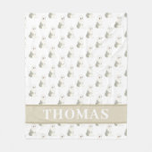 Couverture Polaire Chien de berger anglais personnalisé  (Devant)