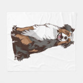 Couverture Polaire Chien de berger australien (Devant (Horizontal))