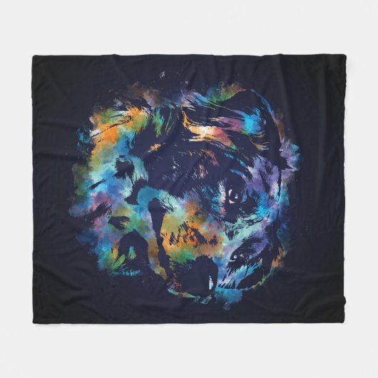 Couverture Polaire Chien de berger australien - Aussie (Devant (Horizontal))