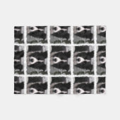 Couverture Polaire Chien de border collie (Devant (Horizontal))