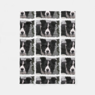 Couverture Polaire Chien de border collie
