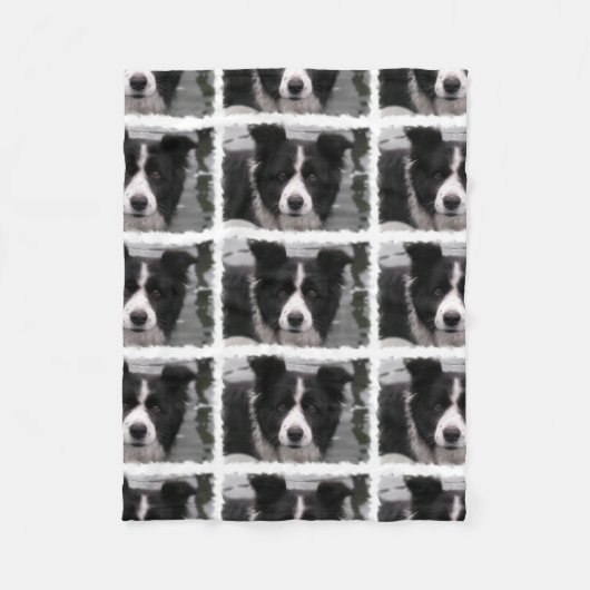 Couverture Polaire Chien de border collie (Devant)