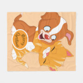 Couverture Polaire Chien de chien animal mignon Chiot Embrasser (Devant (Horizontal))