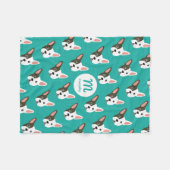 Couverture Polaire Chien de Chien de Chien Maigre Personnalisé Monogr (Devant (Horizontal))