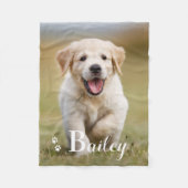 Couverture Polaire Chien de Chien Personnalisé Golden Retriever Photo (Devant)