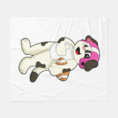 Couverture Polaire Chien de football Sports (Devant (Horizontal))