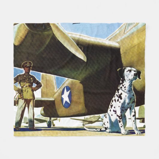 Couverture Polaire Chien de l'armée (Devant (Horizontal))