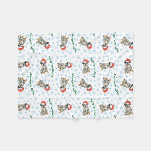 Couverture Polaire Chien de Noël australien (Devant (Horizontal))