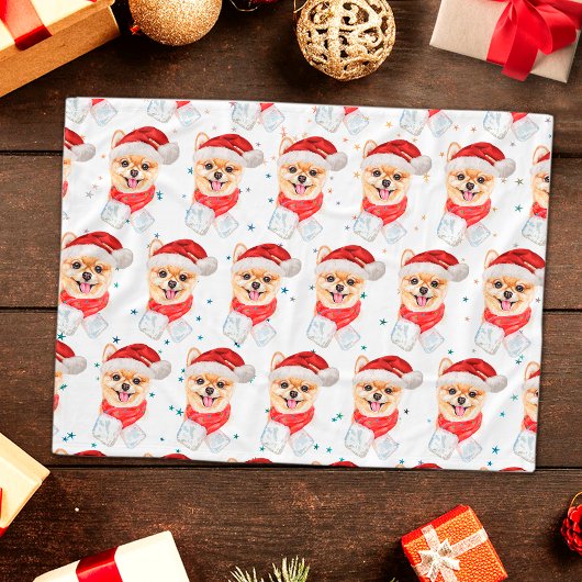 Couverture Polaire Chien de Poméranie Étoiles de Noël