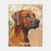 Couverture Polaire Chien de Rhodesian Ridgeback (Devant)