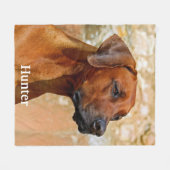 Couverture Polaire Chien de Rhodesian Ridgeback (Devant (Horizontal))