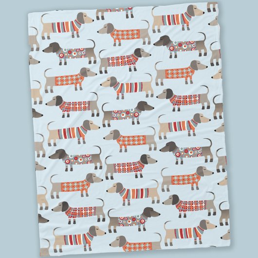 Couverture Polaire Chien de saucisse Dachshund