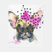 Couverture Polaire Chien de Taureau de Français de Cutie (Devant)