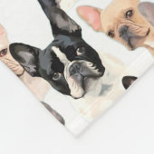 Couverture Polaire Chien de taureau français mignon (Coin)
