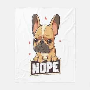 Couverture Polaire Chien de taureau français Nope