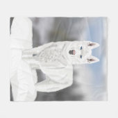 Couverture Polaire Chien de traîneau blanc (Devant (Horizontal))