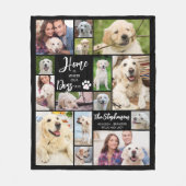 Couverture Polaire Chien Dit 15 Photos À LA MAISON C'EST LÀ QUE NOS C (Devant)