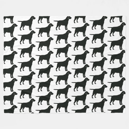Couverture Polaire Chien du Black Lab (Devant (Horizontal))