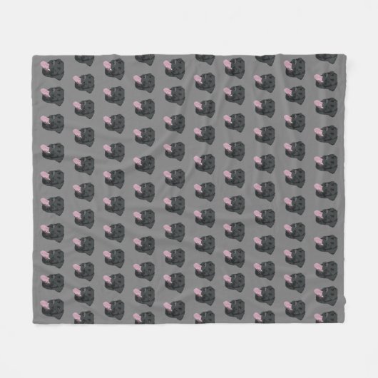 Couverture Polaire Chien du Black Lab (Devant (Horizontal))