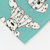 Couverture Polaire Chien en dalmate dessin simple noir (Coin)