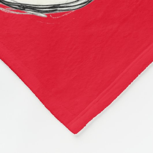 Couverture Polaire Chien en dalmate dessin simple noir (Coin)