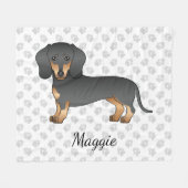 Couverture Polaire Chien et nom de Chien et de Chien de Cheveux lisse (Devant (Horizontal))