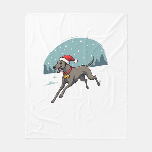 Couverture Polaire Chien Greyhound Festive Sprint (Devant)
