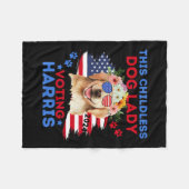 Couverture Polaire Chien Lady Vote Kamala Harris 2024 Golden Retrieve (Devant (Horizontal))