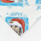 Couverture Polaire Chien-loup irlandais heureux de Howlidays (Coin)