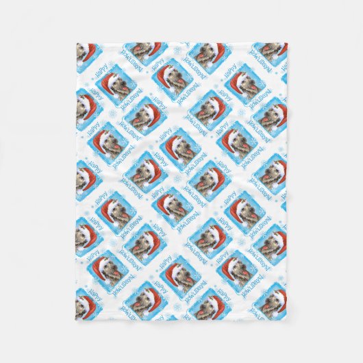 Couverture Polaire Chien-loup irlandais heureux de Howlidays (Devant)