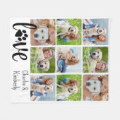 Couverture Polaire Chien LOVE Personnalisé Animaux de compagnie 9 Pho (Devant (Horizontal))