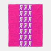 Couverture Polaire Chien Maltais Rose Violet 4Jojo (Devant)